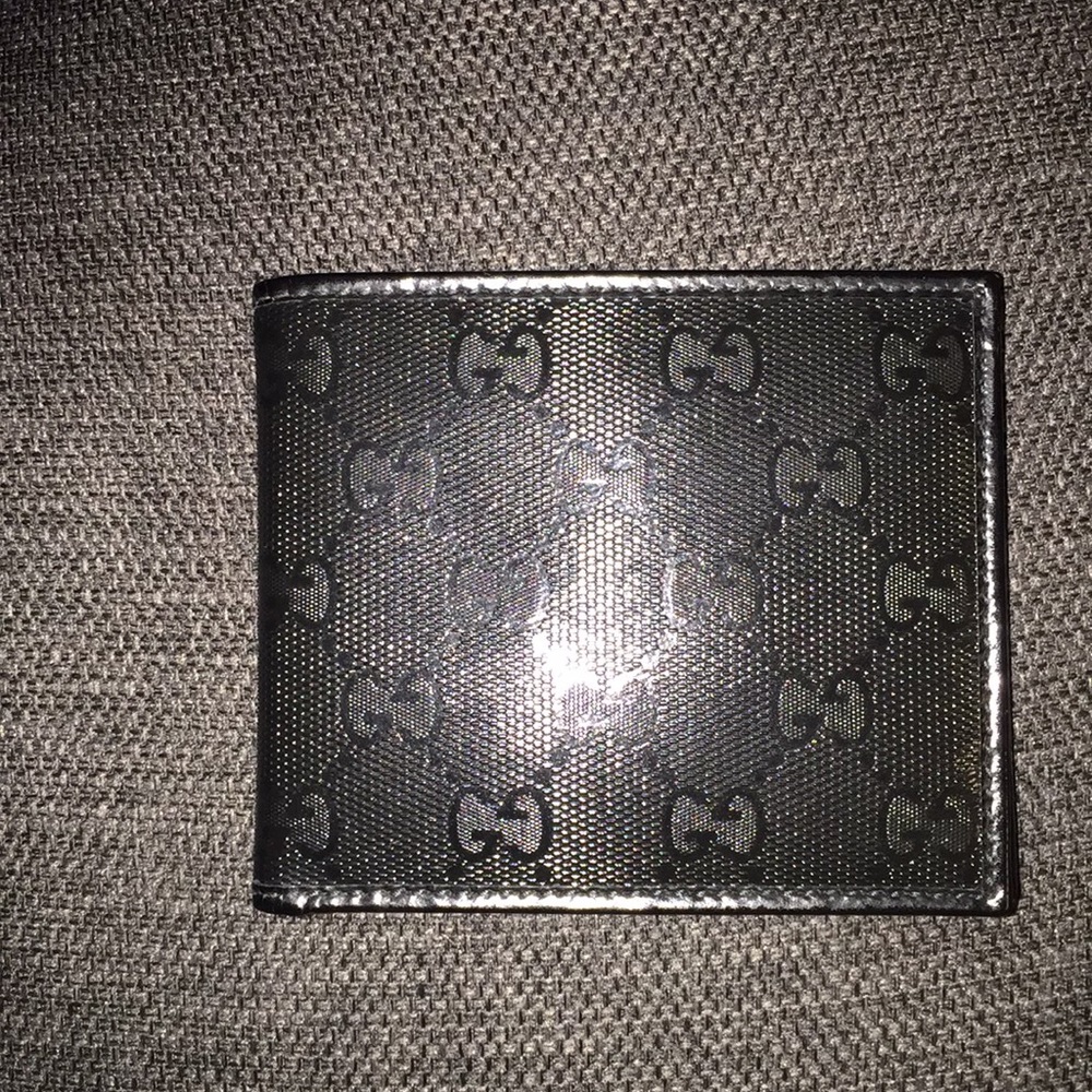 Gucci gg print crystal black wallet